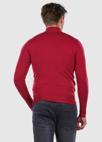 Gildas bordo džemperis ar augsto apkakli  - back