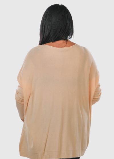 Luminita Lielo izmēru bēšs džemperis - back