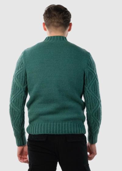 Layne zaļš adīts džemperis - back