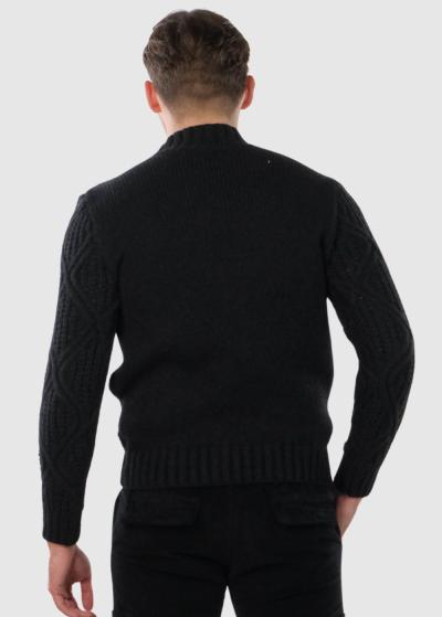 Layne melnš adīts džemperis - back