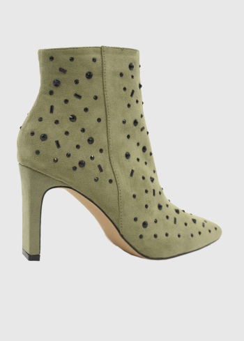 AZAREY zaļi zābaki ar spīguļiem - back