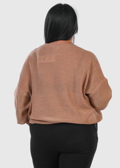 Liza Lielo izmēru rozā džemperis - back