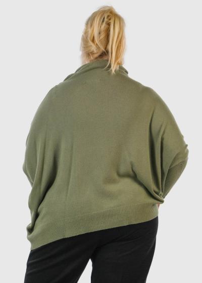 Lidia Lielo izmēru haki džemperis - back