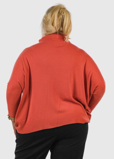 Lidia Lielo izmēru oranžs džemperis - back