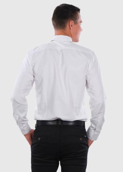 Floriano balts pieguļošais krekls - back