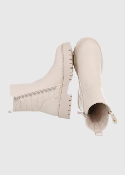 Leanne bēši zābaki ar rāvējslēdzēju sānā - back