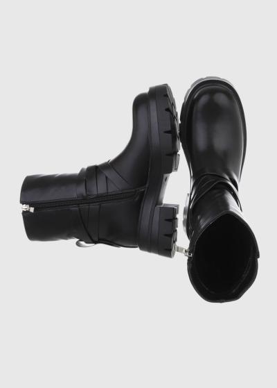 Larija melni sieviešu zābaki - back