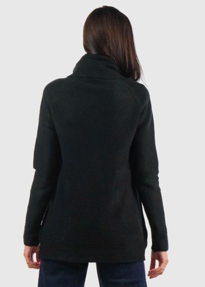 Luz melns džemperis ar augstu apkakli - back