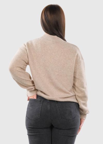 Delmira bēšs sieviešu džemperis - back