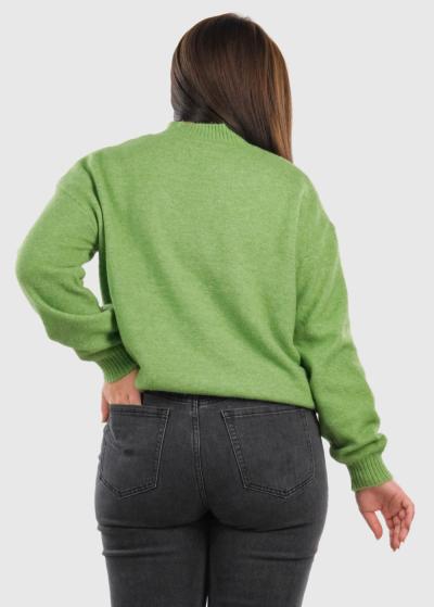 Delmira zaļš sieviešu džemperis - back