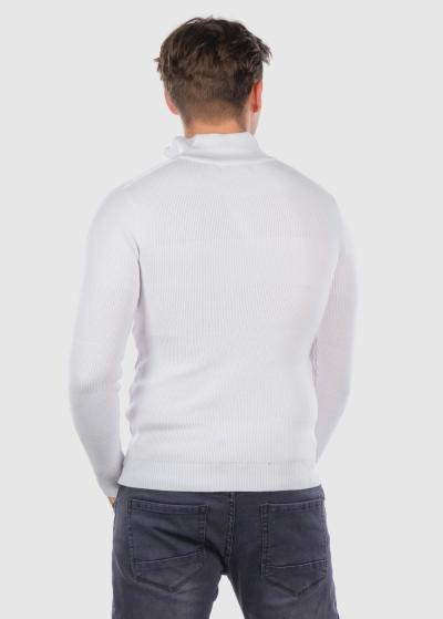 Larsen balts džemperis ar rāvējslēdzēju - back