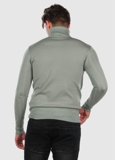 Lothar zaļš džemperis ar augstu apkakli - back