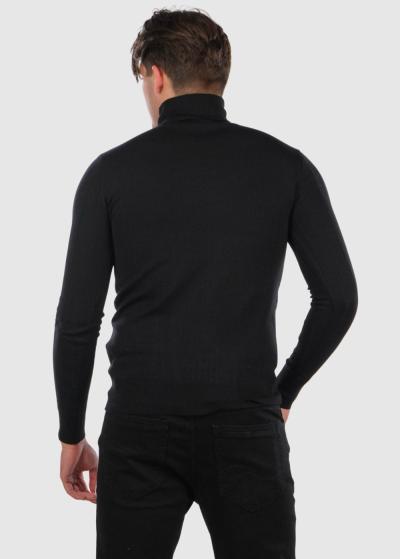 Lothar melns džemperis ar augstu apkakli - back