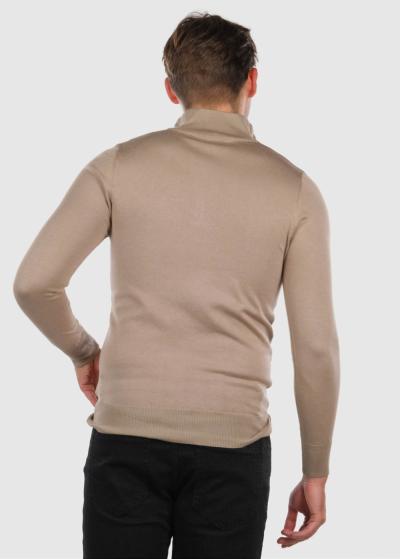 Hugo bēšs džemperis ar rāvējslēdzēju - back