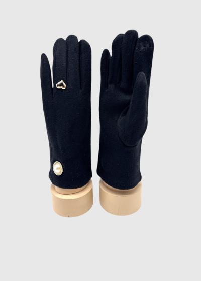 Kira melni sieviešu cimdi - back