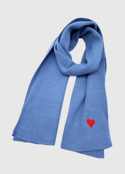 Hope zila šalle un cepure ar sirsiņām - back