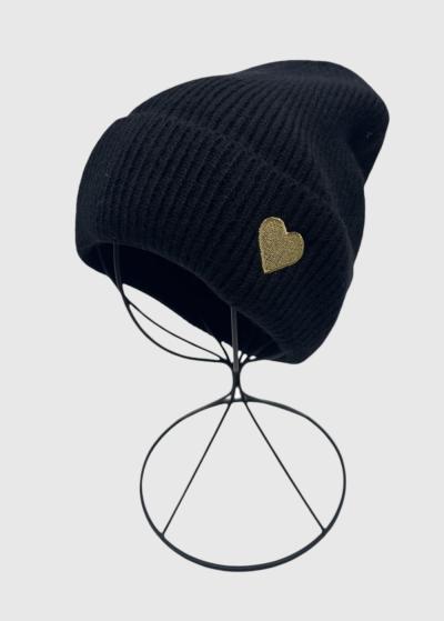 Hope melna šalle un cepure ar sirsiņām - back