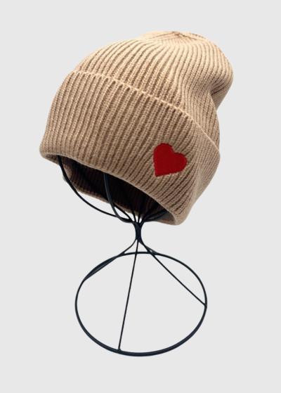 Hope gaiši brūna šalle un cepure ar sirsiņām - back