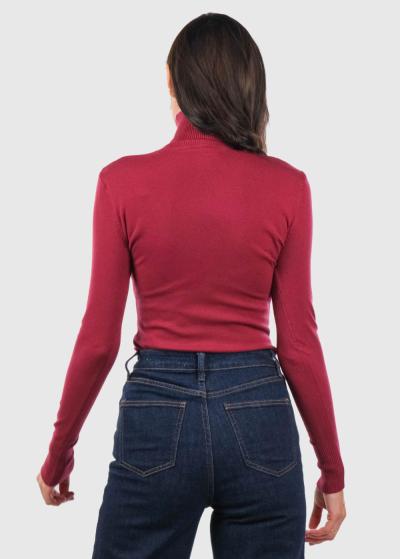 Perla bordo sieviešu bītlene - back