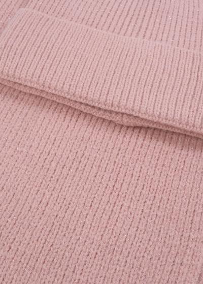 Kailas rozā šalle un cepure - back