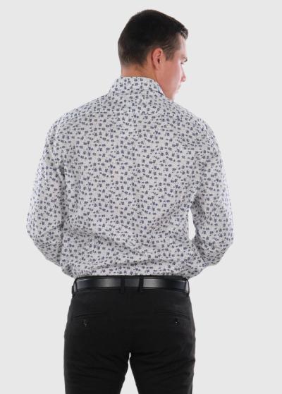 Pieguļošais krekls ar rakstu - back