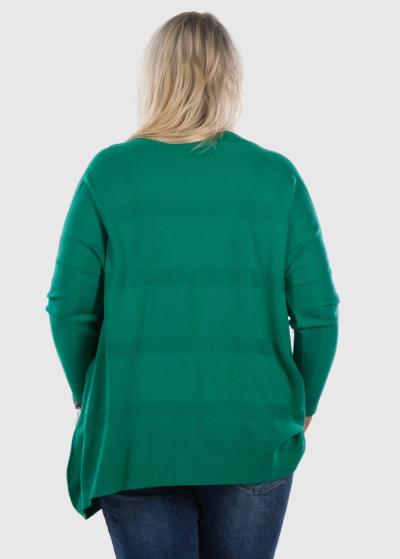 Zeliha Lielo izmēru zaļš džemperis - back