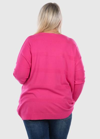 Zeliha Lielo izmēru rozā džemperis - back