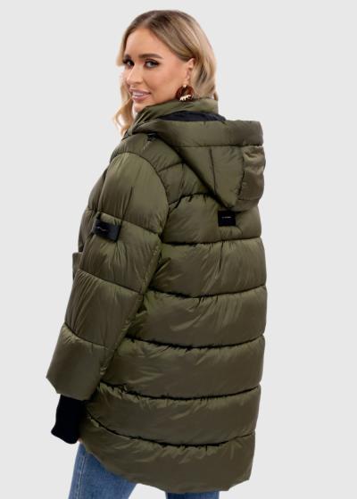 Zelmira tumši zaļa sieviešu jaka - back