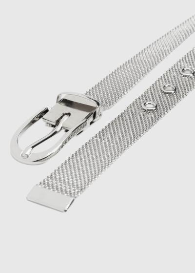 Sudraba krāsas sieviešu josta - back