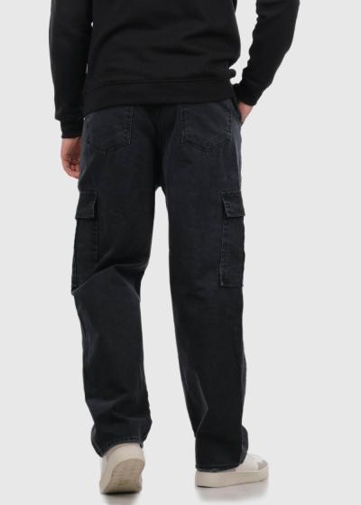 Wells tumši pelēki klasiski džinsi ar kabatām - back