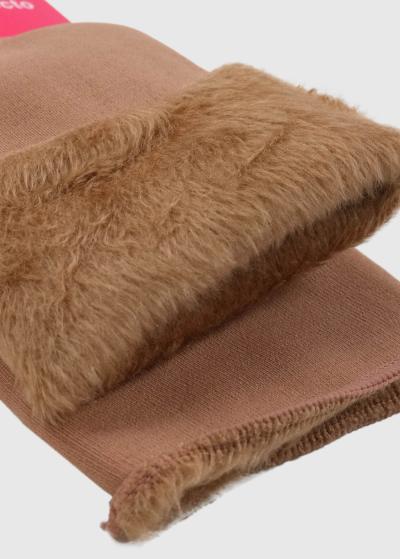 Yolandi bēšas garās siltas zeķes - back