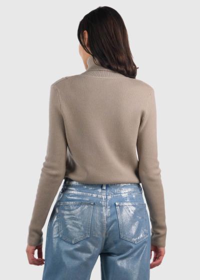 Tristessa tumši bēša sieviešu bītlene - back