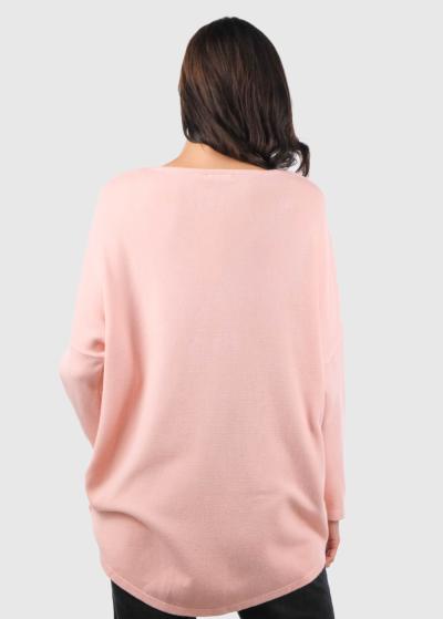 Celester rozā džemperis ar aplikāciju - back