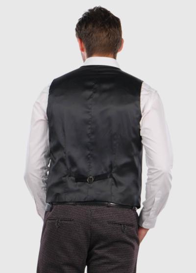 Royal melna vīriešu klasiska veste - back