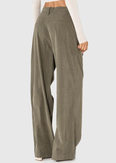 Simran haki sieviešu platas bikses - back