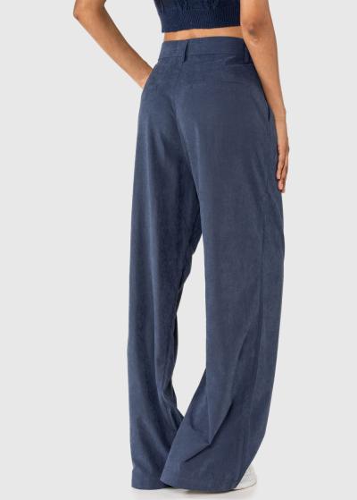 Simran zilas sieviešu platas bikses - back