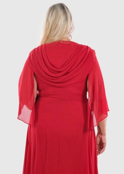 Sebastiana Lielo izmēru sarkana vakarkleita - back