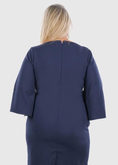 Zulfiya Lielo izmēru tumši zila vakarkleita ar trīs ceturtdaļu piedurknēm  - back