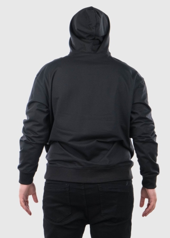 Cleto Lielo izmēru melns džemperis ar kapuci - back