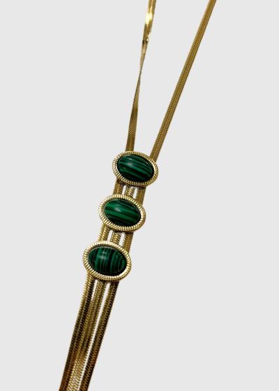 Aditi zelta krāsas kaklarota ar akmeņiem - back