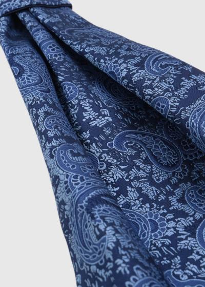 Zila kaklasaite ar rakstu  - back