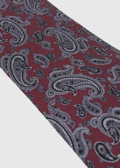 Bordo kaklasaite ar rakstu  - back