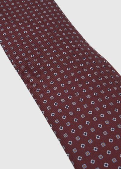 Bordo kaklasaite ar rakstu  - back