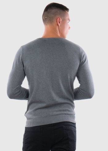 Mario pelēks vīriešu džemperis - back