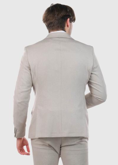 Akamu gaiši bēša vīriešu žakete - back