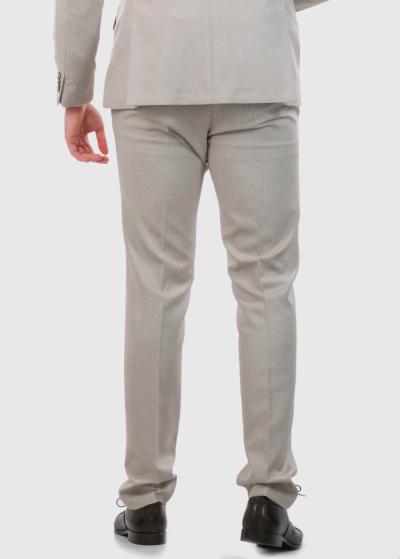 Akamu gaiši bēšas vīriešu bikses - back