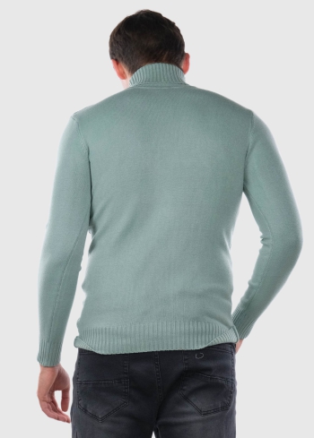 Felice gaiši zaļa vīriešu bītlene ar rakstu - back