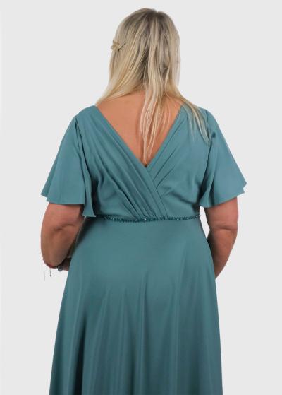 Aminta Lielo izmēru gaiši zila gara vakarkleita - back