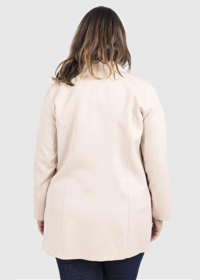 Anora Lielo izmēru bēša žakete - back