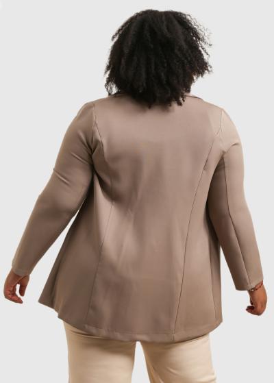 Anora Lielo izmēru tumši bēša žakete - back